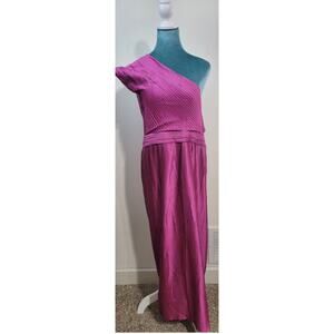 Show Po Dress Womens 14 One Shoulder Vibrant Bold Sexy Dress Long Whimsical NWT